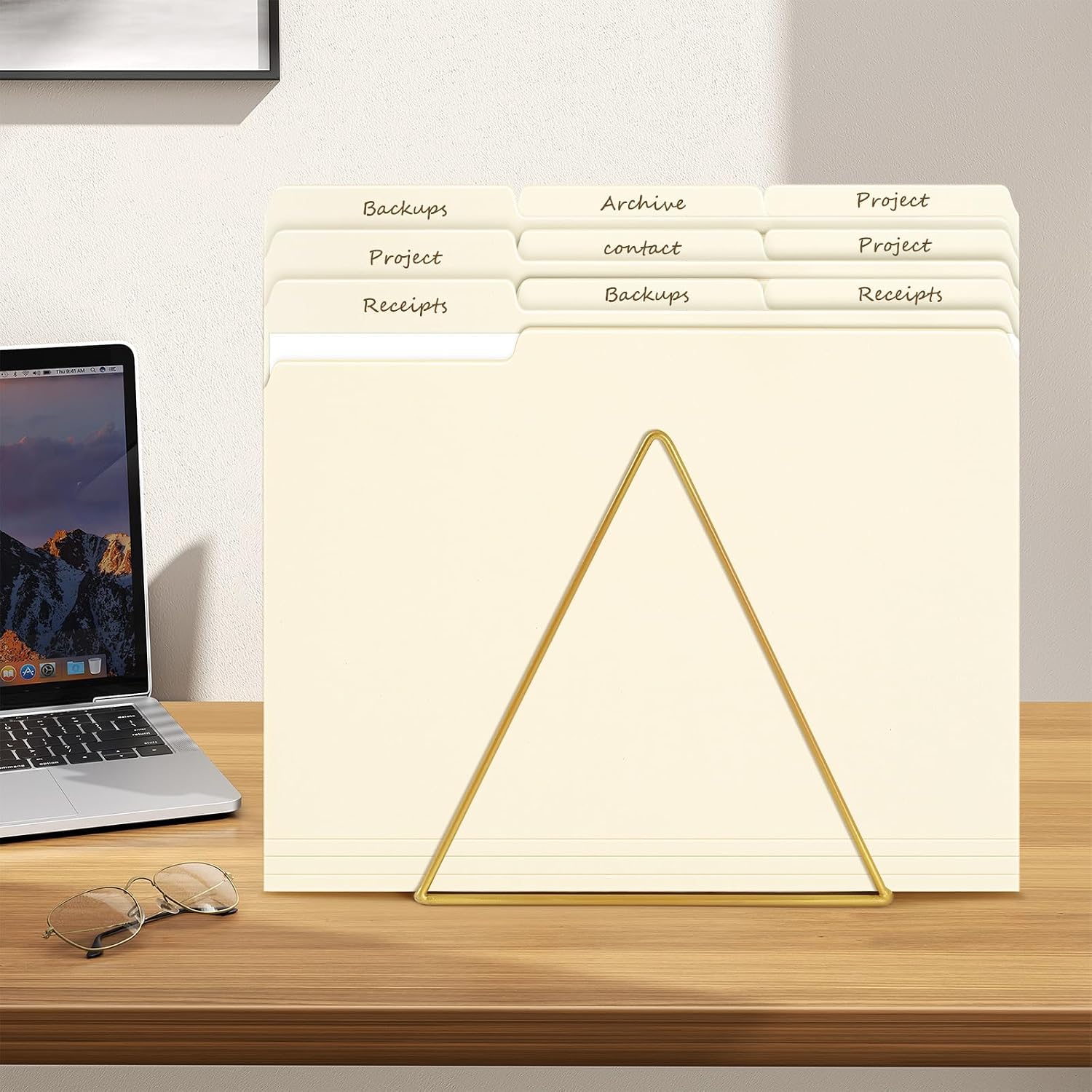 File Folders,21 Pack Manilla Folders 8.5x11,1/3 Cut Tabs Manila Folders for Easy Labeling and Organization,File Folders Letter Size for Documents School Classroom Office Supplies image 4