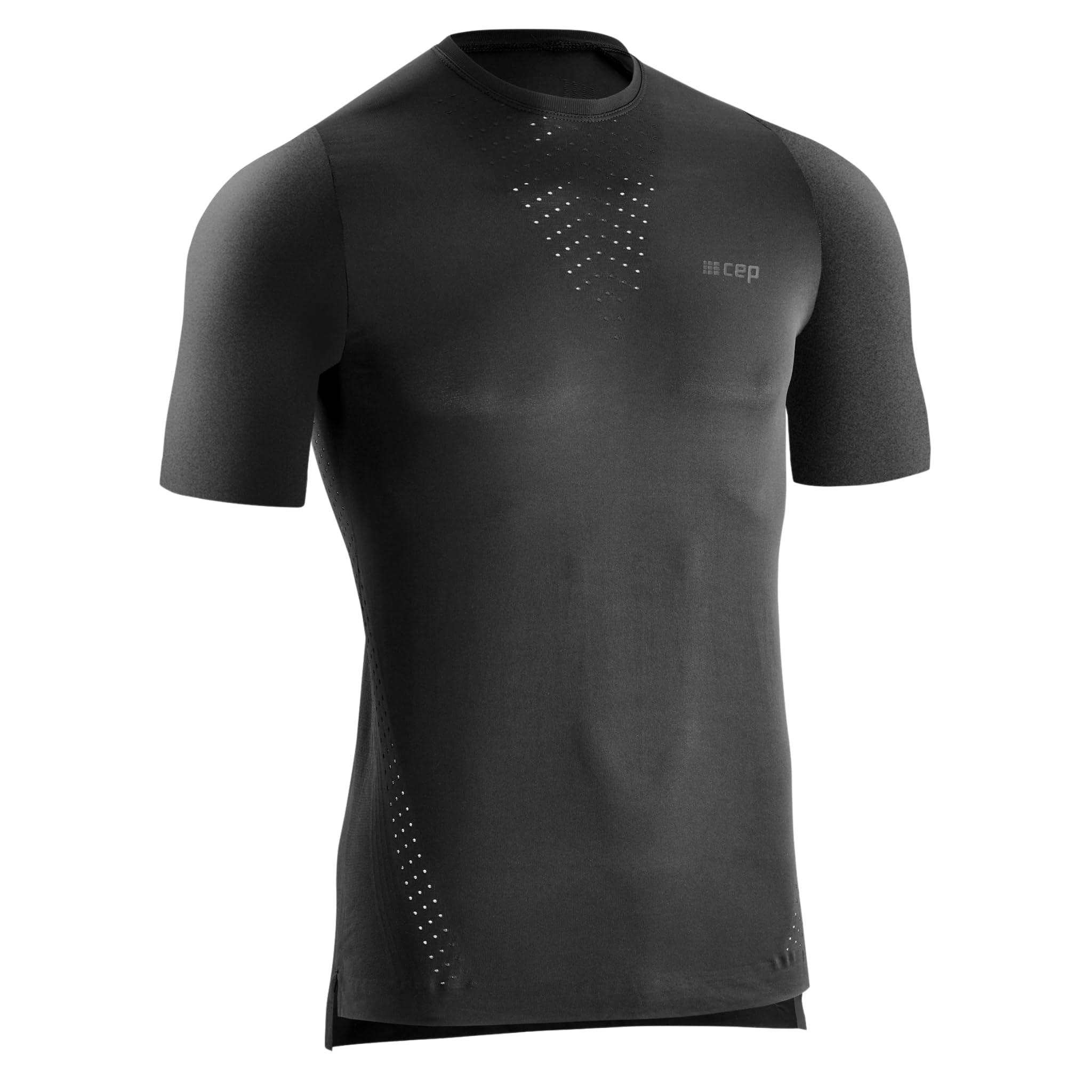 CEP – Run Ultralight Shirt Short Sleeve für Herren | Atmungsaktives Kurzarm Laufshirt mit perfektem Black | Größe M
