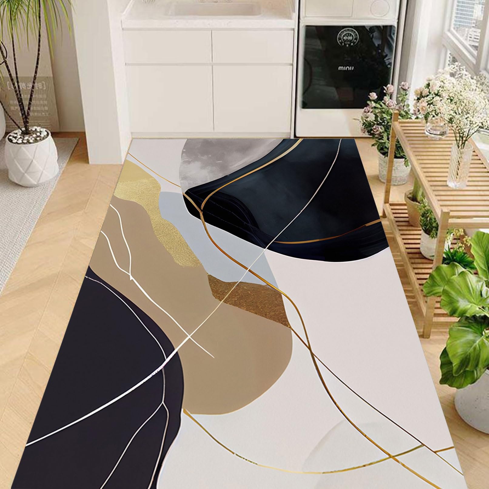 Genérico Felpudo Alfombra De Corredor Alfombra 90 X 180 Cm Alfombra De Escalera Lavable Antideslizante Fácil De Limpiar Longitud Personalizada para Entrada Entrada Interior A