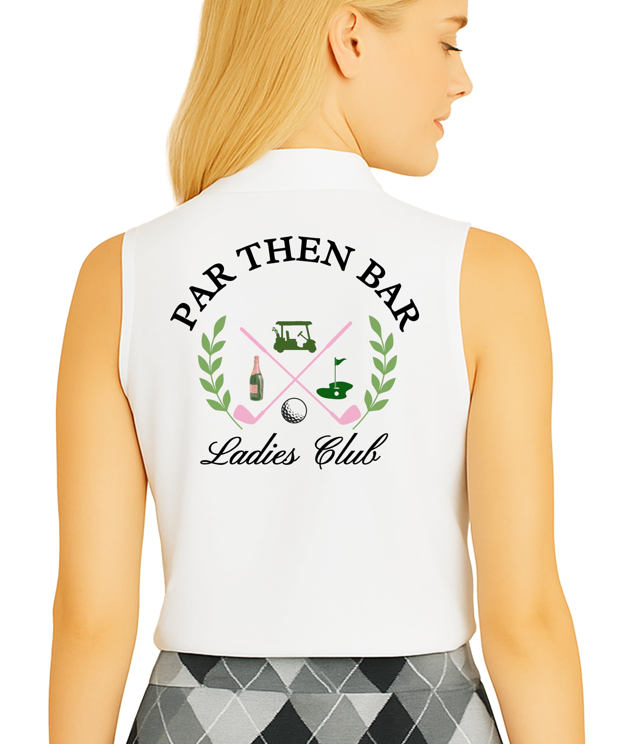 Par Then Bar Ladies Club Funny Matching Team Golf Outfit Golf Polo for Women