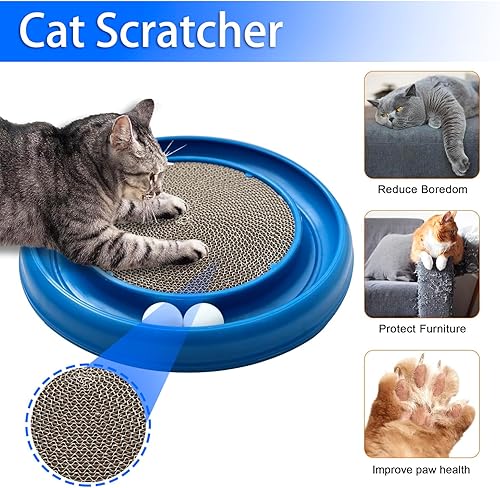 Miniatura 2 de Juguete interactivo para gatos de interior, tabla de rascar y ejercicio para adultos aburridos en interiores y estimulación mental y física, con