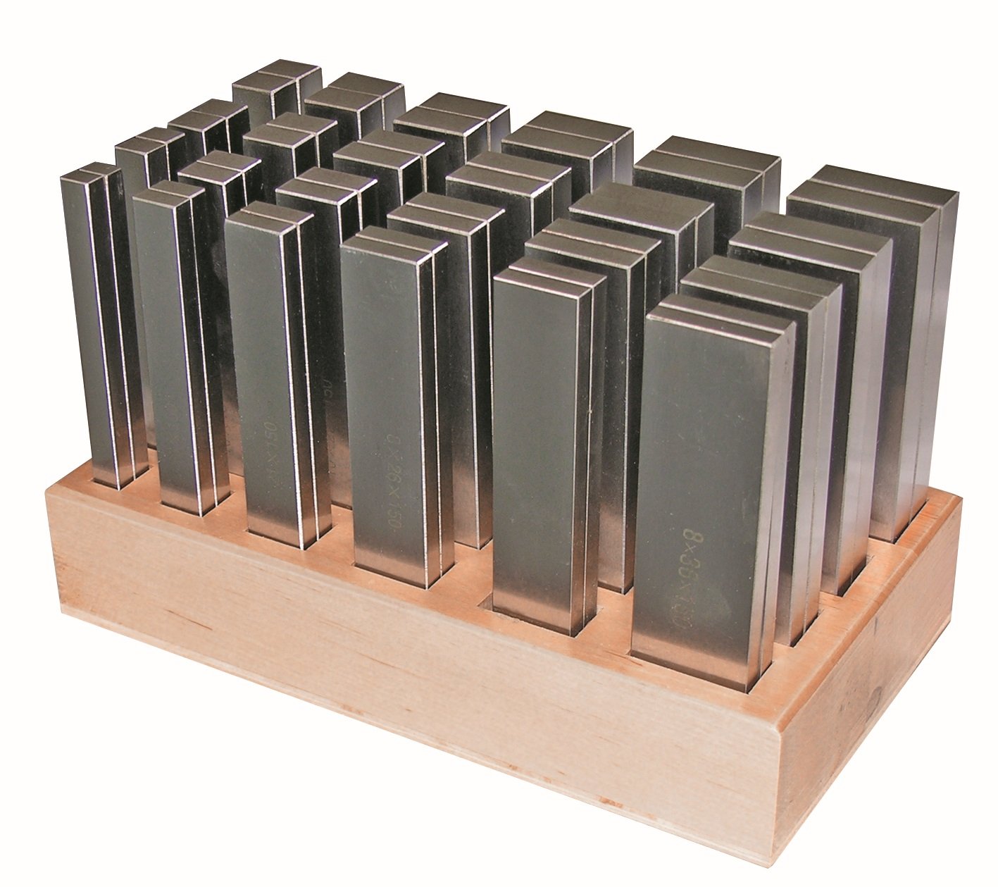 Jeu de cales parallèles 24 pairesLongueur 150 mm