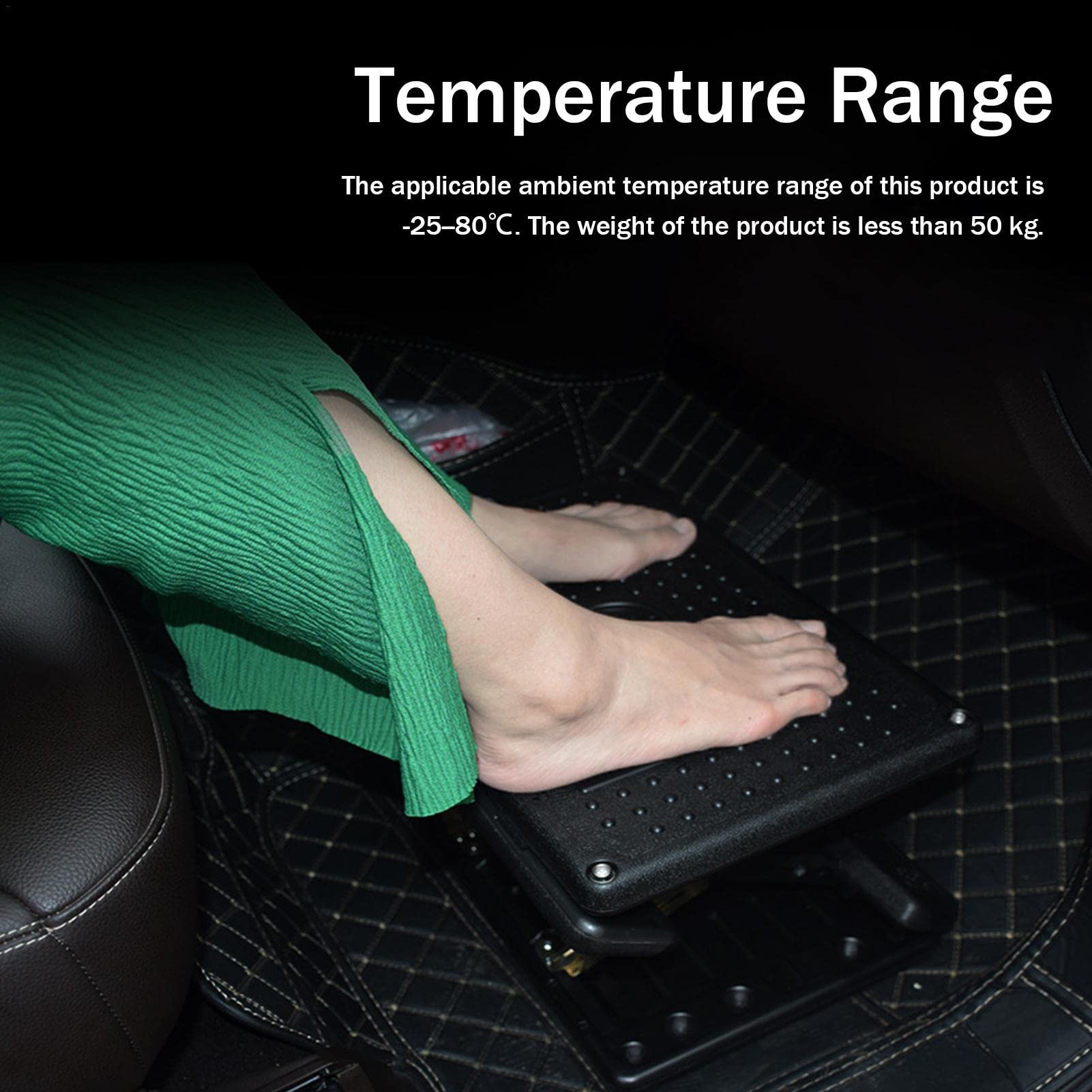 Verstellbare Fußstütze Rutschfeste Fußablage Mit Massage-Funktion Ergonomische Fußbank Mit Abnehmbarem Weichem Fußstützenpolster Für Auto, Unter Dem Schreibtisch, Zuhause, 4-stufige Höhenverstellung