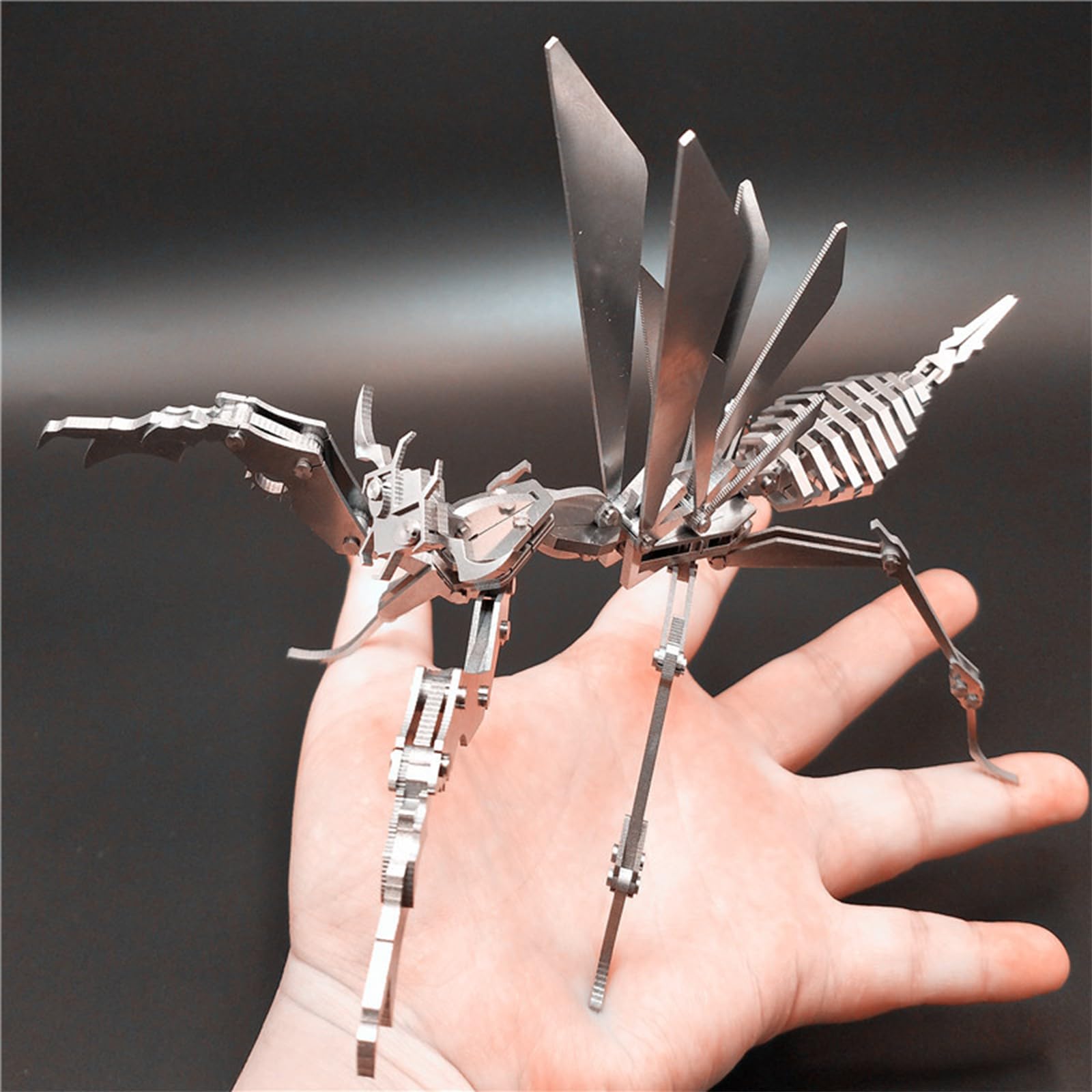 Larcele 3D Metall Mechanische Puzzles für Erwachsene, DIY Montage Stahl Insekt Serie Metall Puzzle Home Dekorationen Kunst Handwerk Bauspielzeug KJPZ-02 (Mantis)