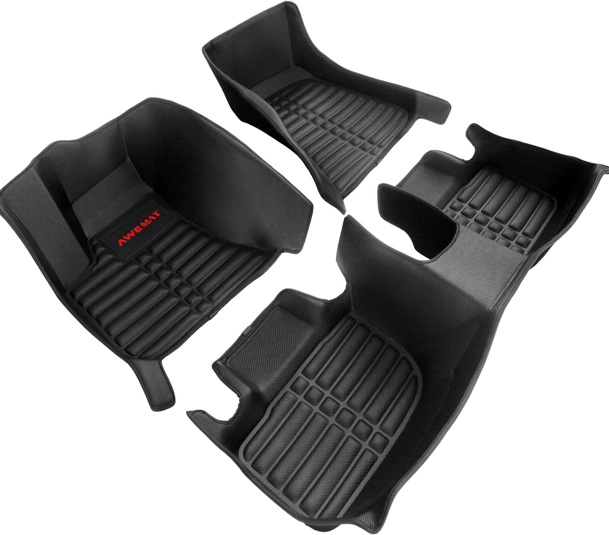 AWEMAT Custom Fit Car Floor Mats for 2011-2023 Dodge Charger Chrysler 300c RWD Model Floor Liner -Digitally Measured Exquisite Pattern-Large Coverage for All-Weather Protection-Black