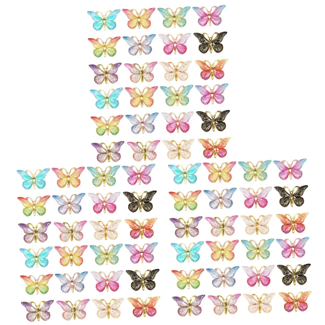 Artibetter 72stücke Schmetterlings-Form Pinnwandnadeln Austauschbare Push- Für Karten Und Wanddekoration Praktische Schreibtischaccessoires Für Zuhause Und Büro