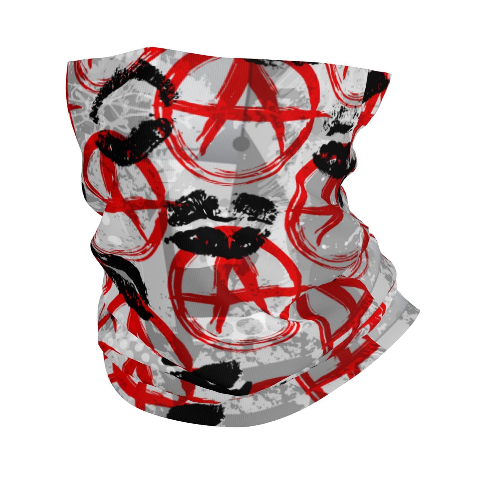 AIFAAFIIA Black Kisses Anarchy Symbol Neck Gaiter For Women Men Face Mask Balaclava Bandana Headwear Scarf