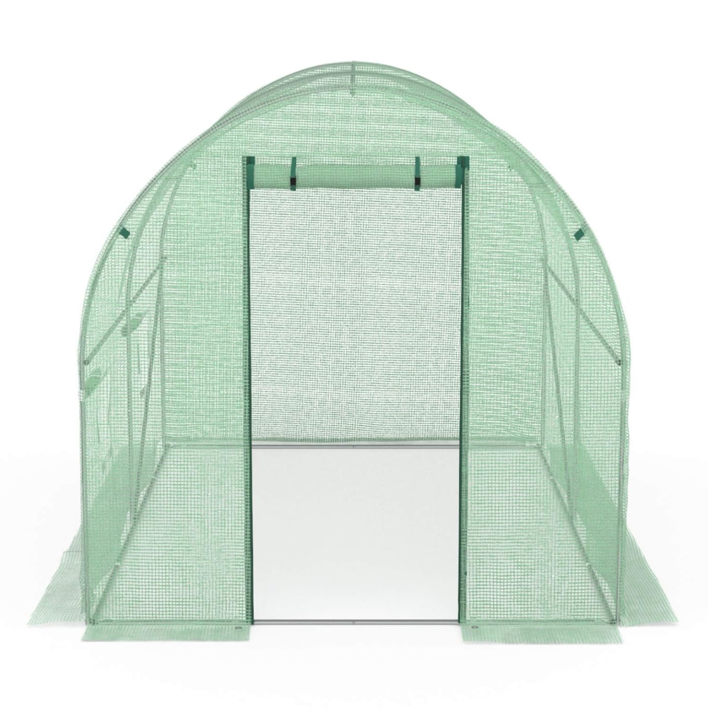 IDMarket - Bâche de Rechange pour Serre de Jardin Tunnel 6m² 3 x 2 x 2 m Anti-UV avec Porte et fenêtres Roma Verte