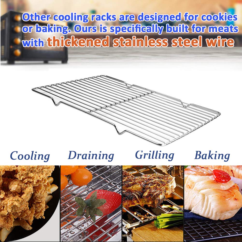 Turbokey 10.4 Inch Round Stainless Steel Cooking Rack - Baking Grate For Oven, Grill, Or Pan