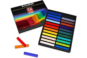 KALOUR Soft Pastels for Artists: 24-Piece Premium Art Chalk Set for Adults