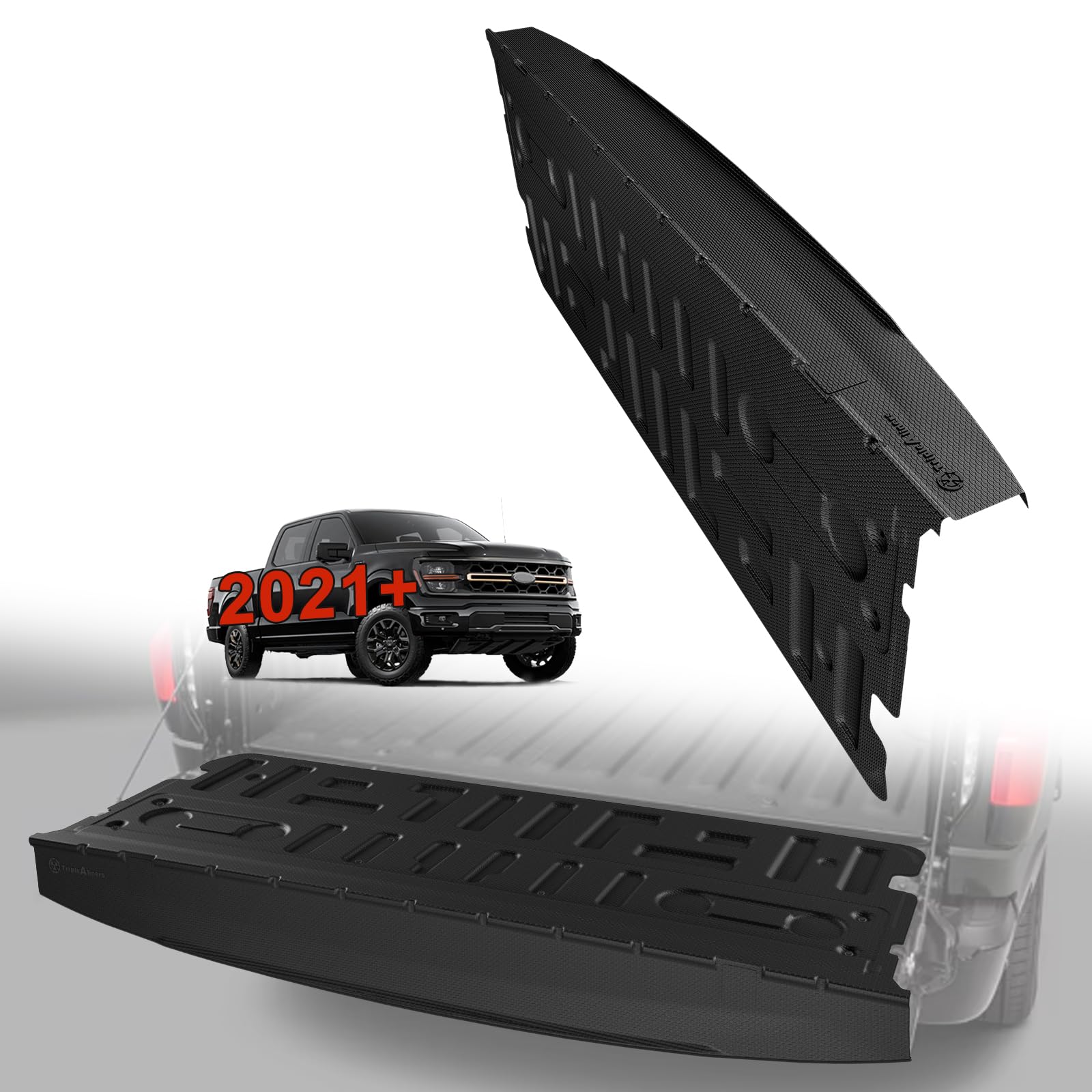 TripleAliners Truck Mat Compatible with 2021-2026 Ford F150 Accessories, Tailgate Mat Custom Fit All Weather Protection Pickup Liner, Not Fit Work Surface or Pro Access Tailgate