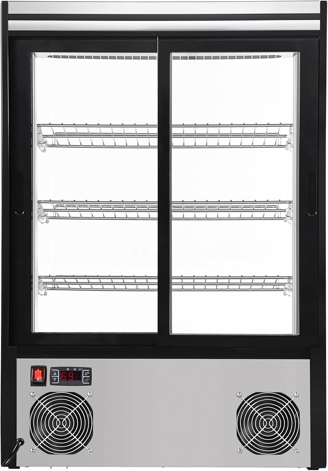 KoolMore CDC-49-SS 24 in. 4 Tier Commercial Countertop Bakery Display Refrigerator in Stainless-Steel