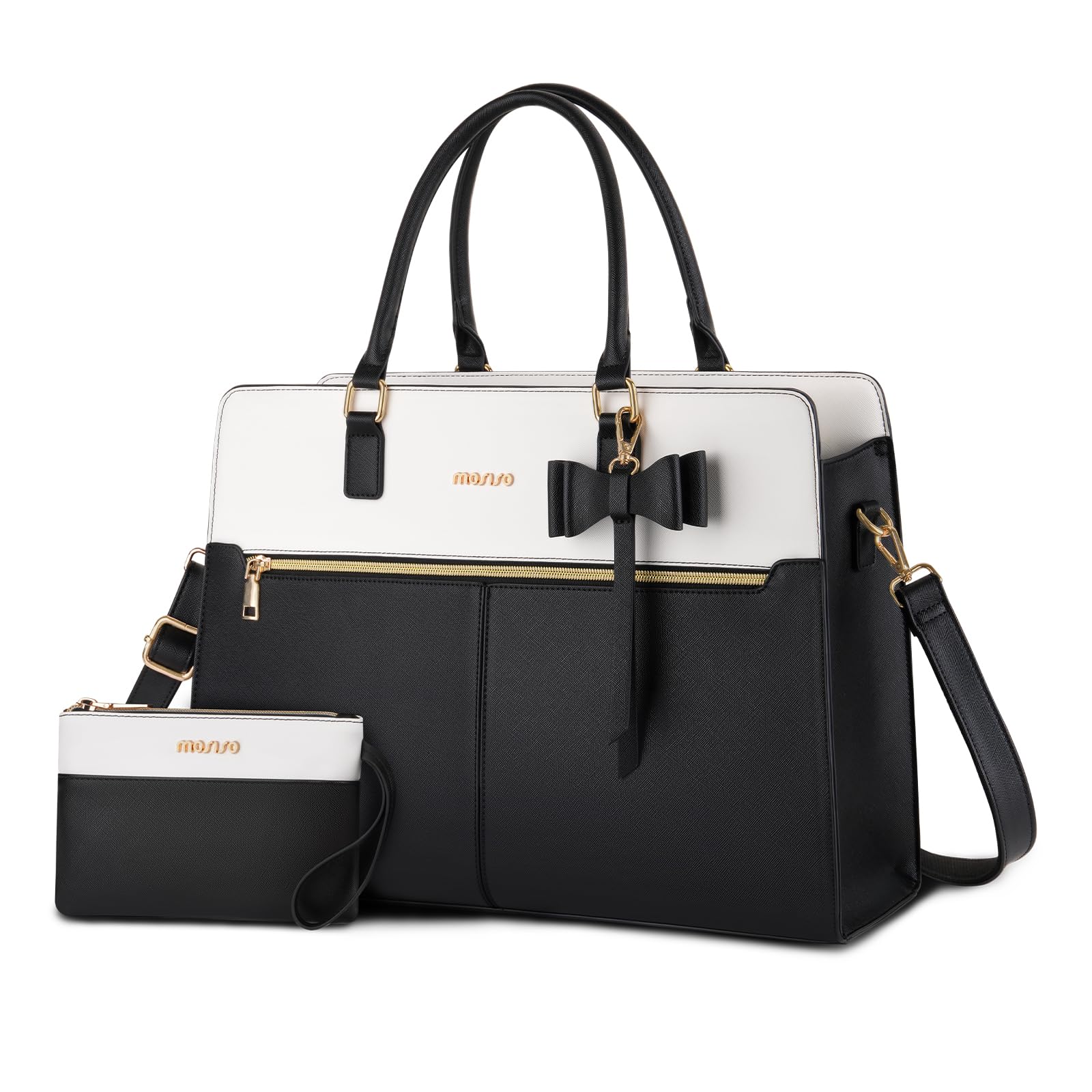 MOSISO Bolso Tote Laptop para Mujer, Gran Capacidad Bolso Hombro, Maletín Trabajo para Negocios Profesores y Oficinas