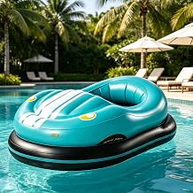 46W Propeller Motorized Floaties for Adults, Inflatable Bumperfloat Motorized Boat with 360 Joystick Control, 40-60 Min Runtime Fun, Supportive Backrest, 120 Kg