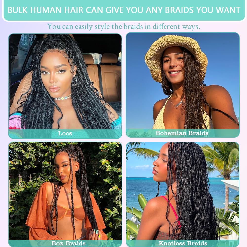 Amazon.com : Braiding Hair for Boho Braids Deep Wave Human  display picture 3