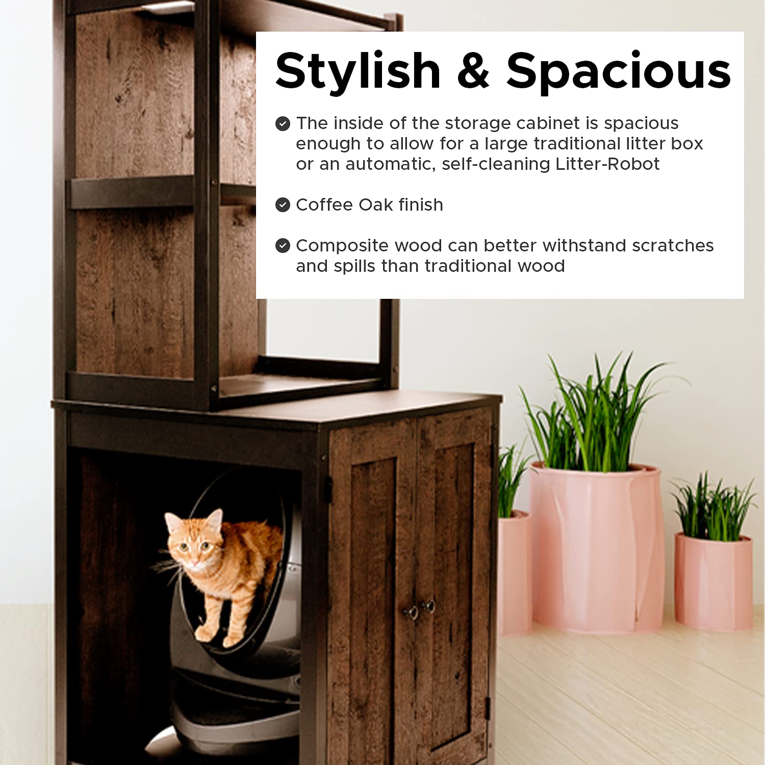 Whisker LitterRobot Storage and Hutch with Litter Box