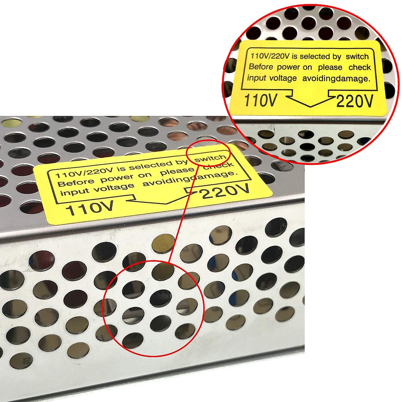 JZK DC 24V 5A 120W Transformador de Voltaje Fuente de alimentación de Interruptor para Tiras led AC 100V-240V a DC 24V, Impresora 3D