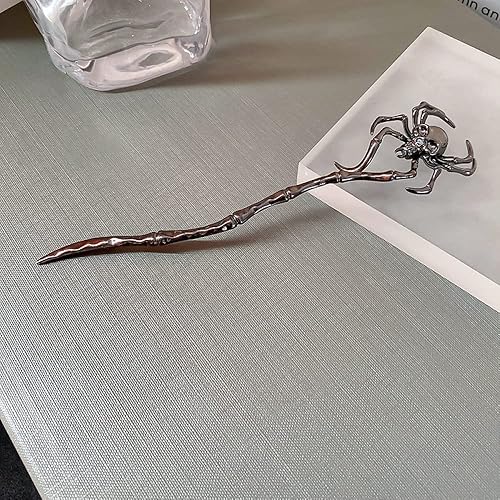 Miniatura 2 de Palillos geométricos irregulares para el cabello, palillos de araña, calavera, palillos de metal de moda, palillos decorativos de Halloween,