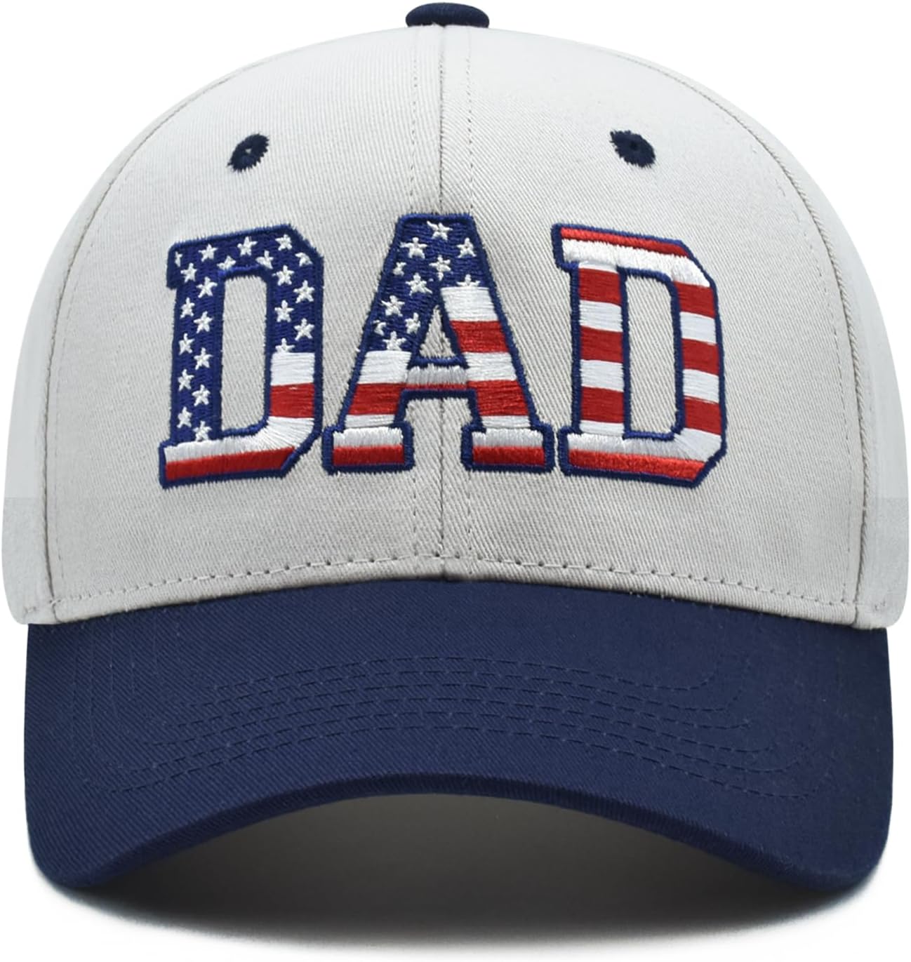 Dad Hat for Men, Adjustable Snapback Daddy Two Tone Baseball Cap, Fathers Day Birthday Gifts from Daughter Son