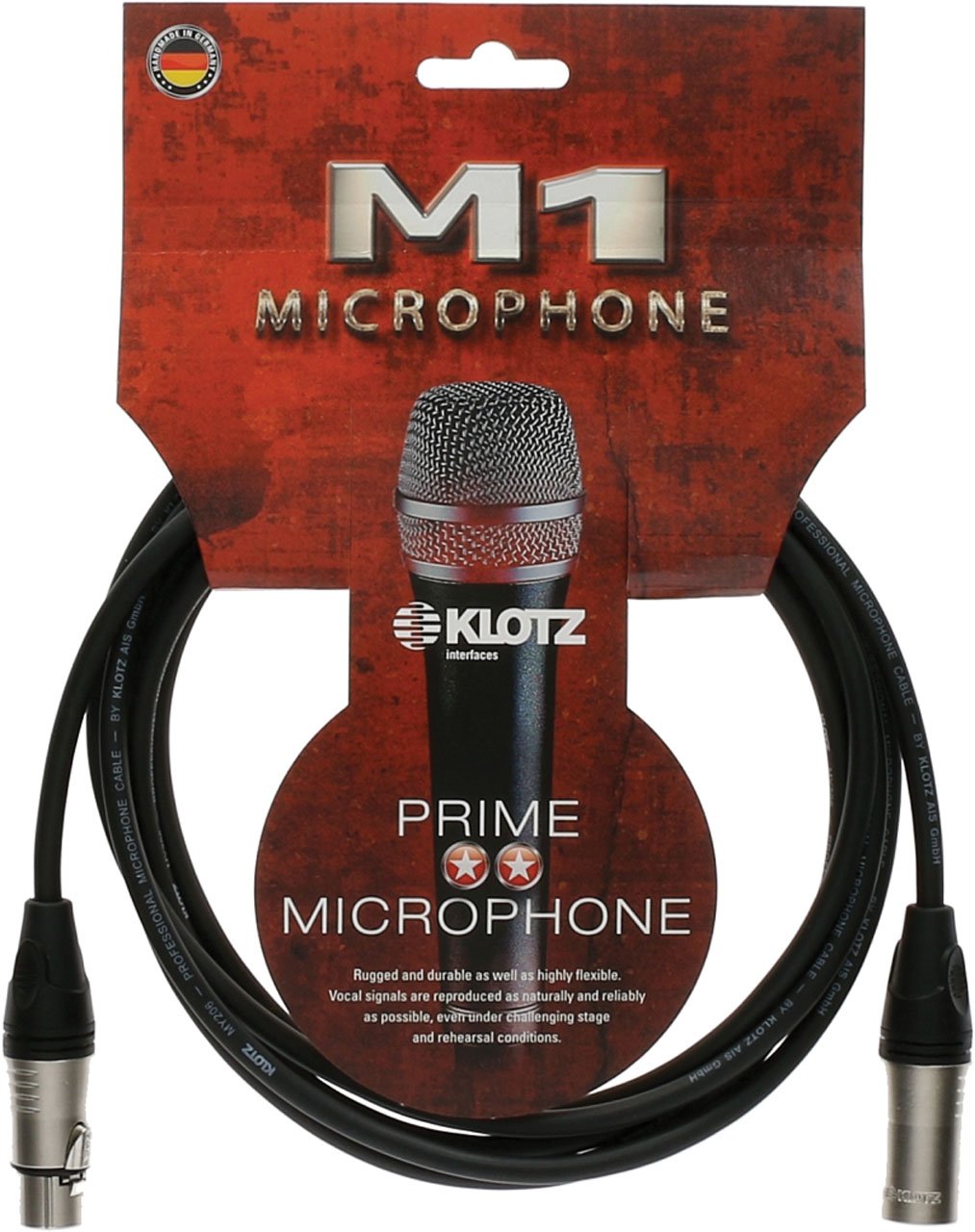 Klotz M1 MY206 Mikrofon Kablosu Siyah 3m XLR KLOTZ Uçlu