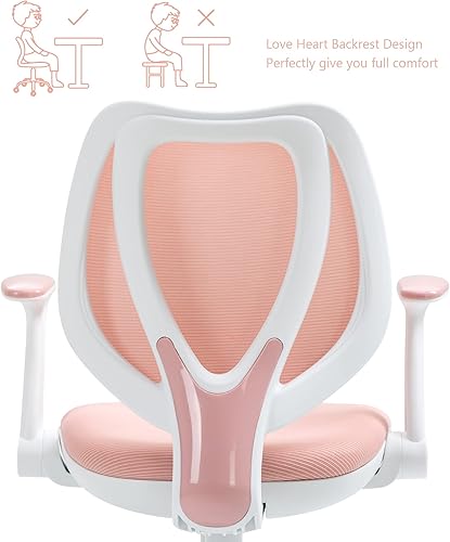 Miniatura 3 de Linda silla de escritorio para niños, sillas giratorias para oficina de lectura y estudio de computadora, para niños, niñas y adolescentes con