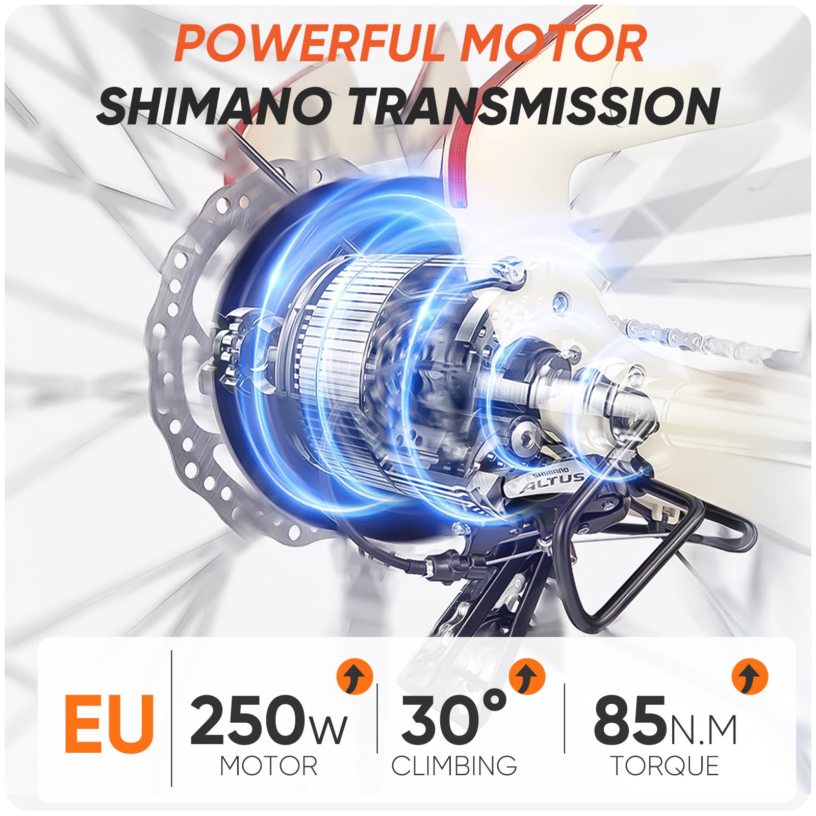 mihogo AIR E-Bike, Carbon E-Bike, mit 48V Doppelakku-System (9,6Ah * 2 Akkus), 85 Nm Motor, 206 km Reichweite, Bluetooth-Navigation, Ideal für City und Trekking – für Herren und Damen