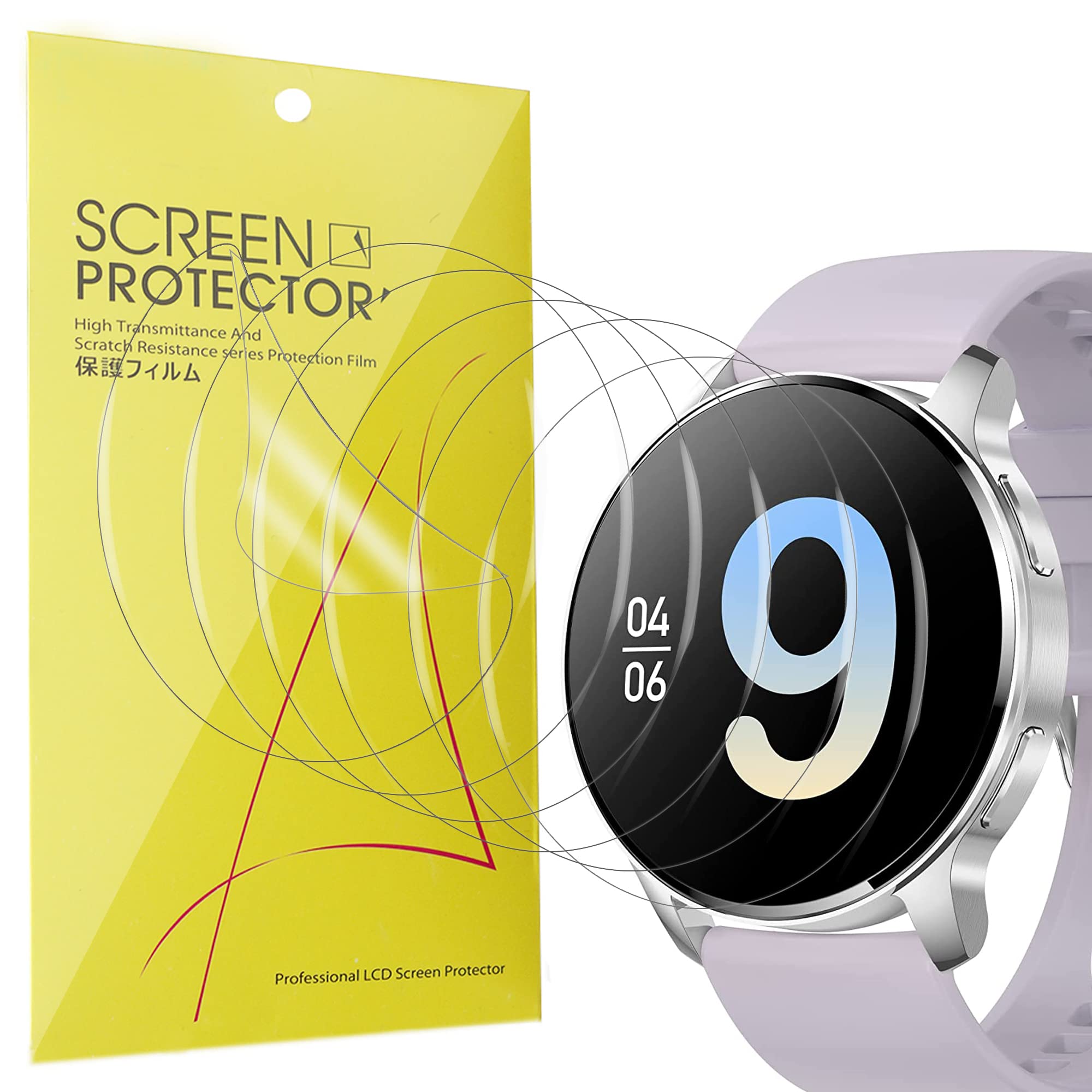 Compatible for Iaret I50 Smart Watch Screen Protector, [6 Pack] Lamshaw Full Coverage TPU Clear Film Compatible for Iaret I50 1.32" Smart Watch / I50 1.32" Smart Watch / Lefitus I50 / Colesma I50 Smart Watch (6 PACK)