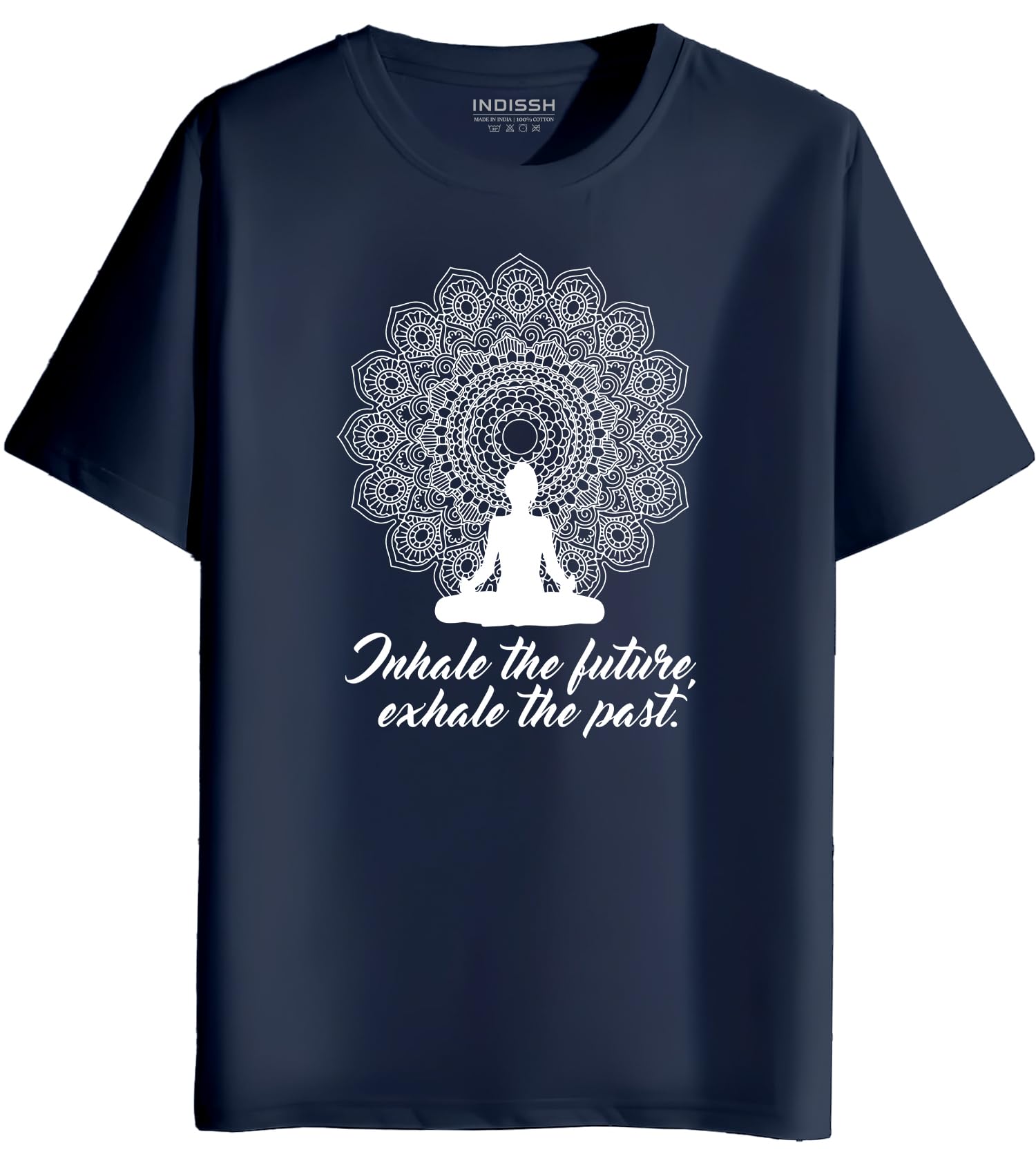 indissh Men's Regular Fit Cotton Yoga Print T-Shirt-picture-22