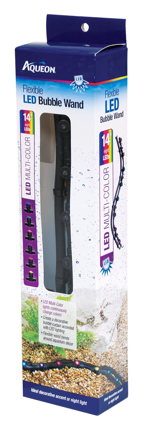 Aqueon flexible led bubble wand multi color 14 inches