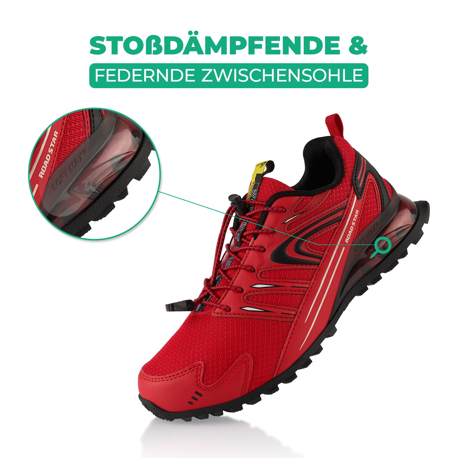 Fusskleidung® Damen Herren Wanderschuhe Trail Running Trekkingschuhe
