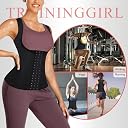 Sweat Waist Trainer Girdle Workout Sauna Tank Top Vest for Women Weight Loss Exercise, Double Tummy Slimmer (Black, M) gallery image
