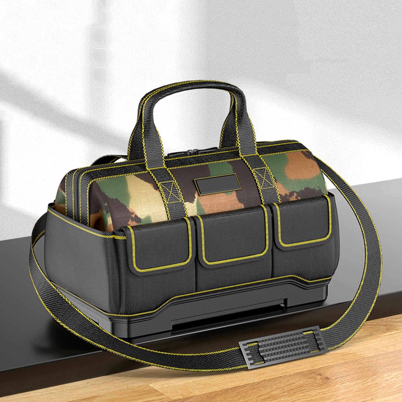 Sac à Outils Résistant Boîte À Outils Portable De Rangement Grande Capacité | Organisateur de Stockage Extensible avec Pochette Boîte et Ceinture pour Électricien, Mécanicien, Jardin, Construction,