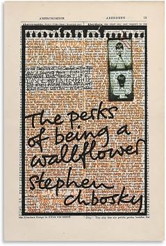 Book Cover Posters The Perks of Being A Wallflower by Stephen Chbosky Canvas Wall Art Poster For Roo Canvas Painting Posters And Prints Wall Art Pictures for Living Room Bedroom Decor 12x18inch30x45