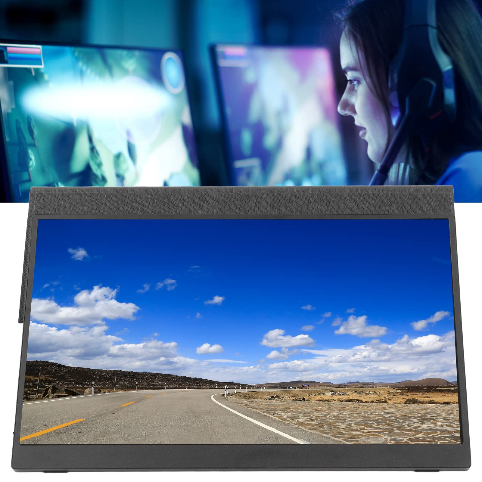 Amazon.co.jp: ポータブルモニター、17.3インチ1080PフルHD USB C HDMI