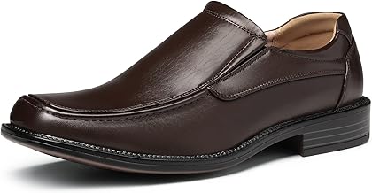 Bruno Marc Men's Leather Lined Square Toe Dress Loafers Shoes