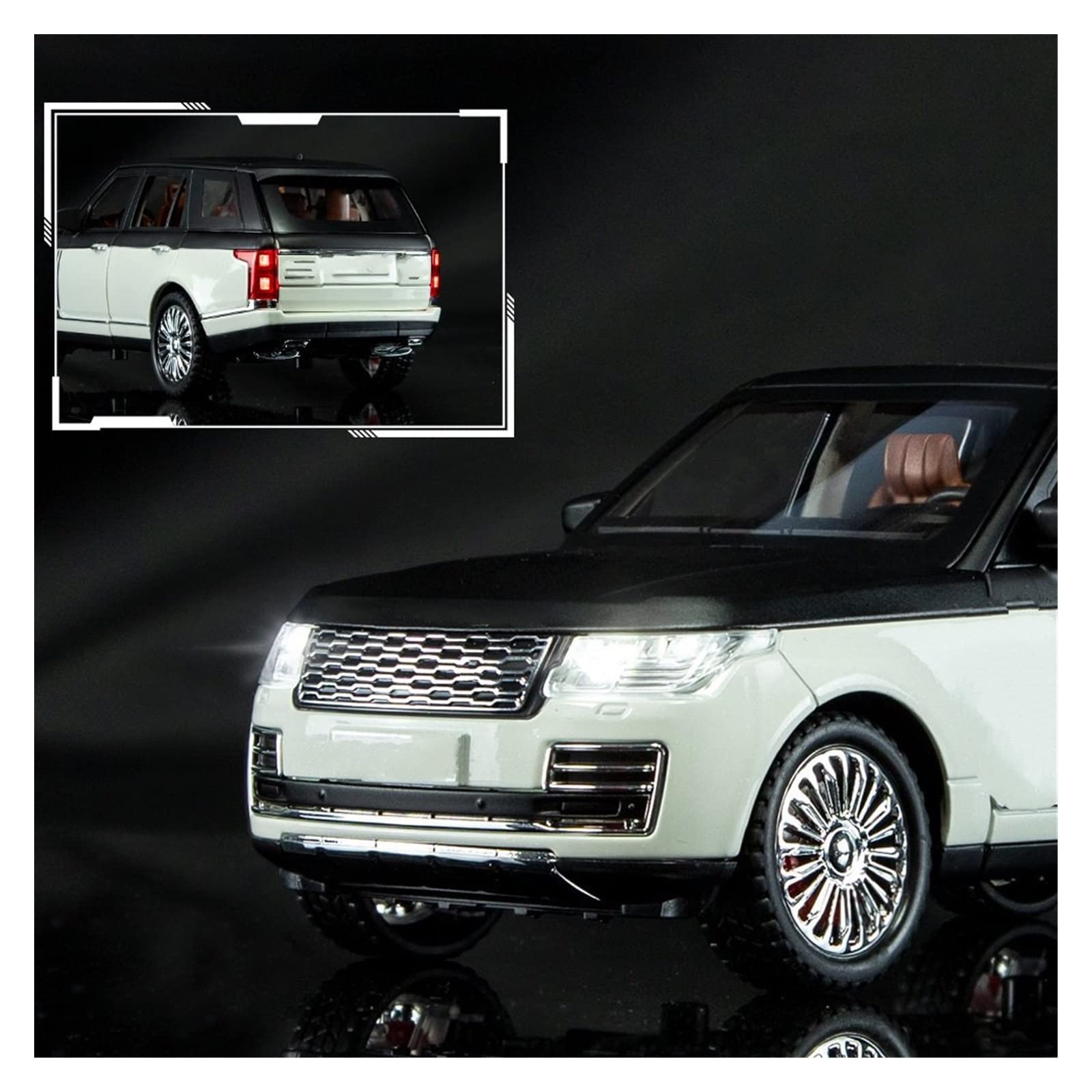 Modello di auto in lega pressofusa 1:24 per Land Rover Range Rover(Green)