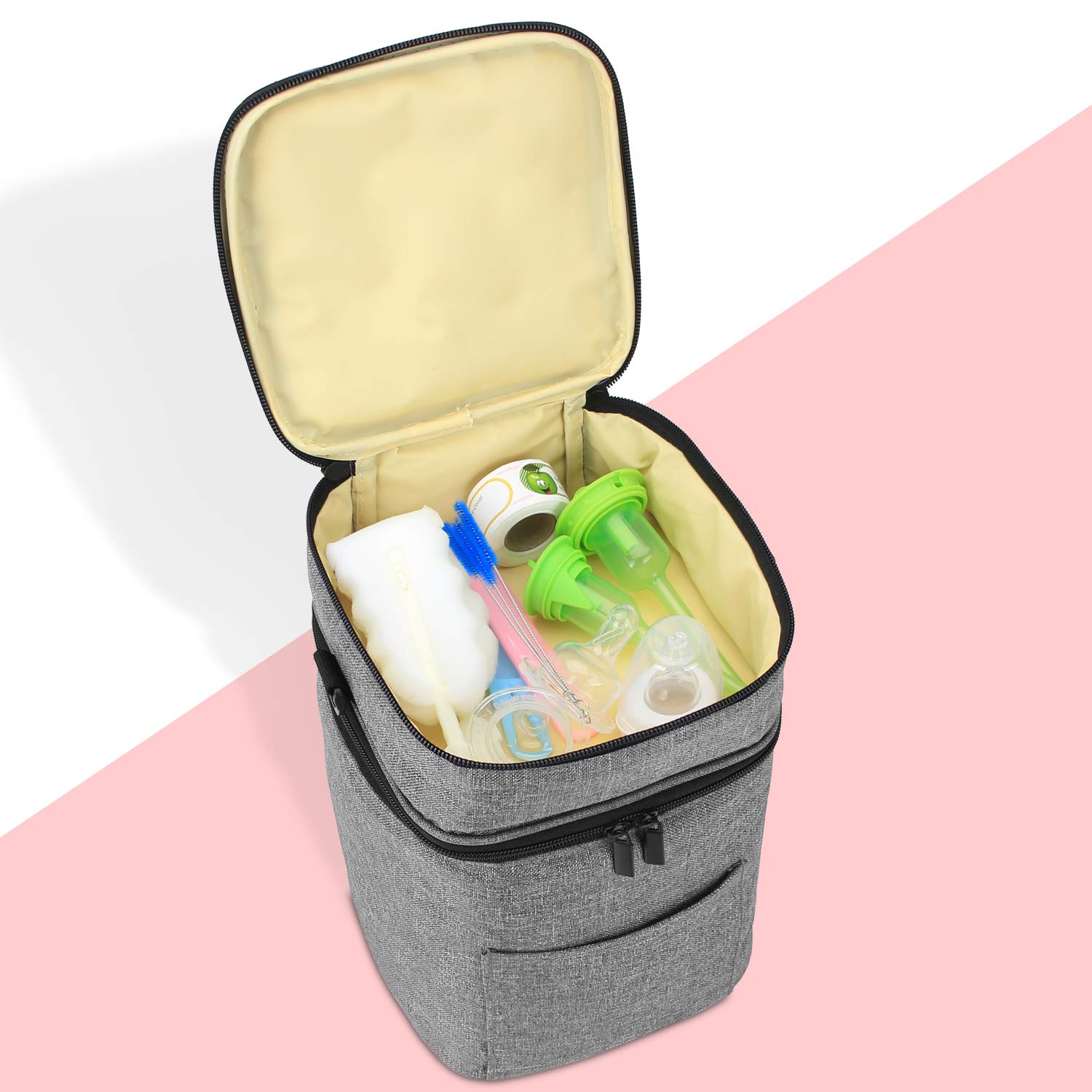 Luxja Borsa Isotermica per Biberon (Tenere 4 Flaconi del Latte Materno)