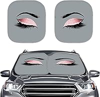 Vista 1 de Howilath Sombra de ojos de belleza, 2 unidades, parasol universal para parabrisas, accesorios para vehículos, cubierta anti-UV