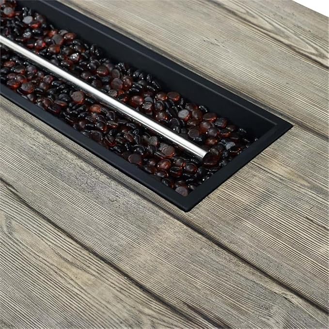 Mesa de Fogata Rectangular Modway Manteo 70" miniatura 5
