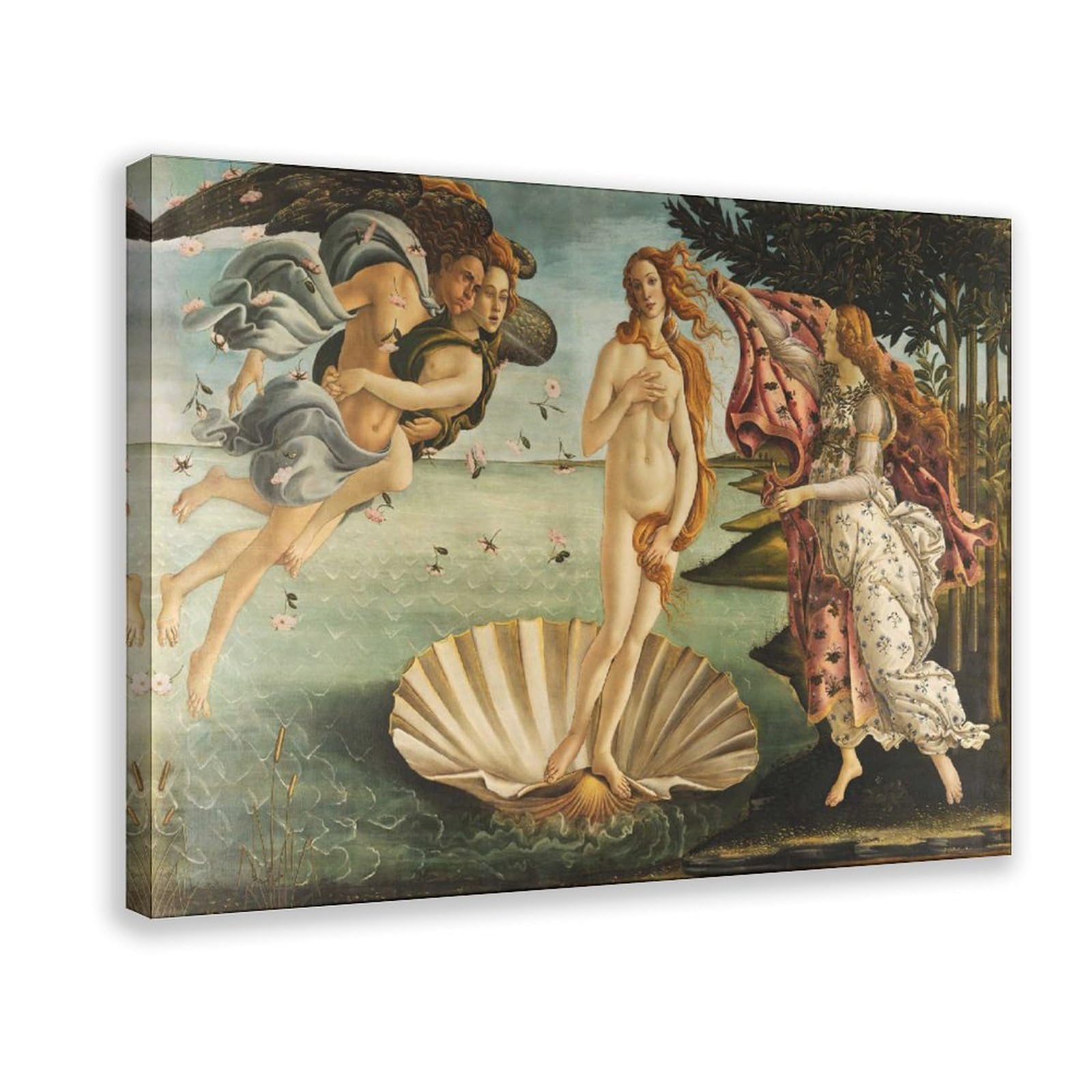 WCYB Renaissance Sandro Botticelli The Birth of Venus by Sandro Botticelli Renaissance Prints Posters Canvas Deco Paintings Wall Art For Office Living Room