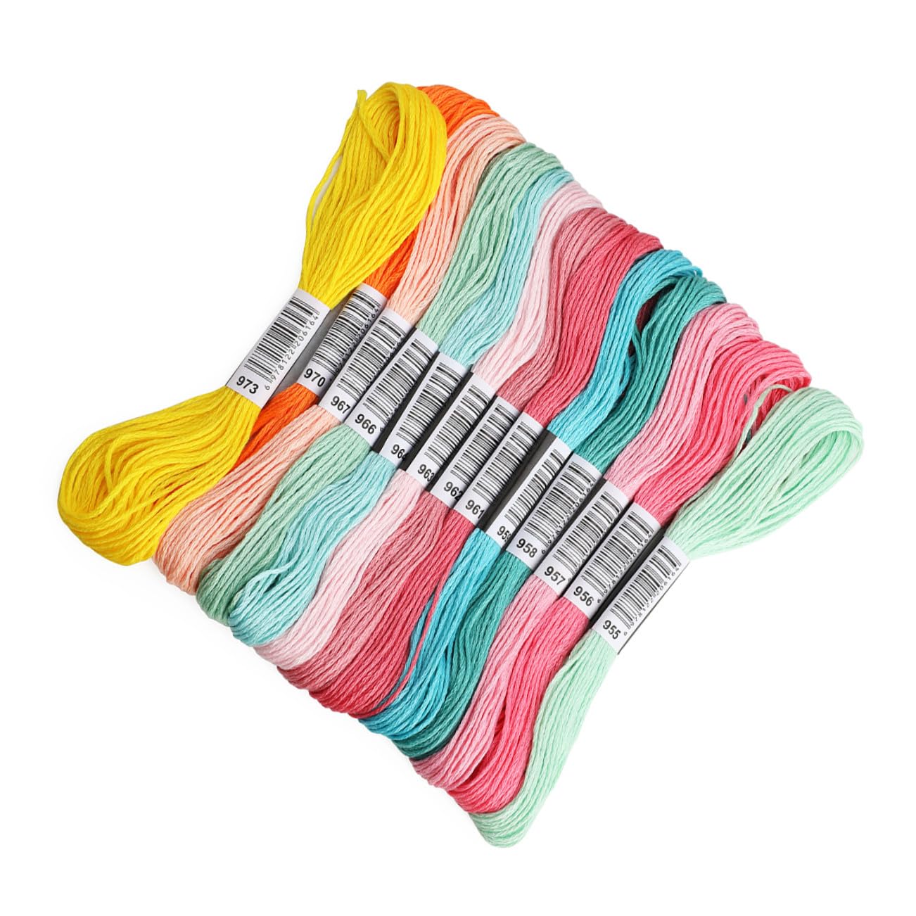 Hilos para Bordar de Punto de Cruz 447 Piezas, Poliéster Algodón | DIY Crafts y Tassels, Cómodo de Guardar, Fácil de Llevar, Surtido para Proyectos Creativos