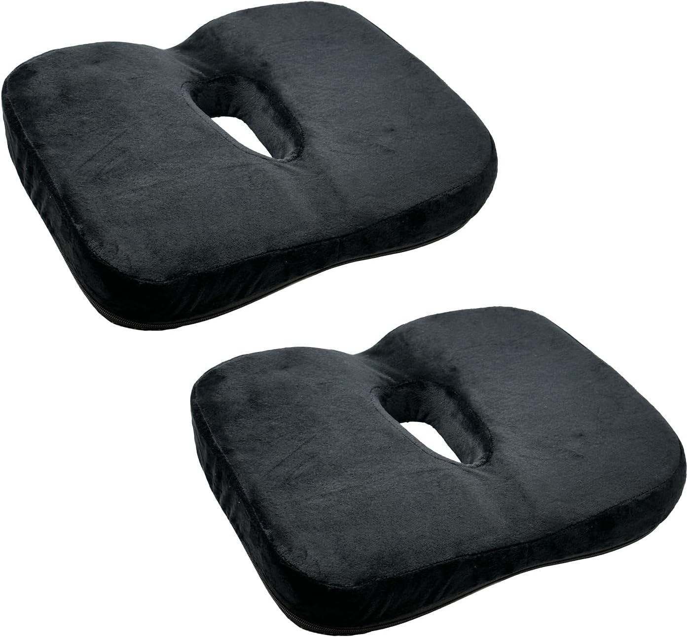 Seat Cushion - Memory Foam Sitting Pillow - Car Seat & Office Chair Cushion - Slip-Resistant with Soft Surface (4 Packs, Donut Pillow)