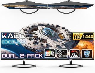 Kado 2-Pack 27-inch Flat Screen 2560x1440 QHD IPS Computer Monitor 75Hz