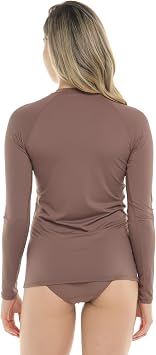 Body Glove Women's Smoothies Sleek Solid Long Sleeve Rashguard with UPF 50