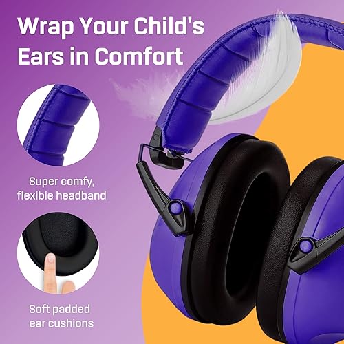 Vista 102 de Vanderfields Kids Ear Protection Earmuffs - Noise Cancelling Headphones for Kids, Autism, Toddler, Children