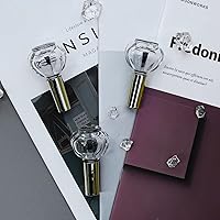 Vista 5 de Botellas vacías de esmalte de uñas, parte superior dorada, 6 botellas de cristal de 0.3 onzas líquidas, forma de calabaza, recargable, transparente