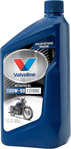 Valvoline Aceite de motor SAE 20W-50 de 4 tiempos para motocicleta de 1 QT