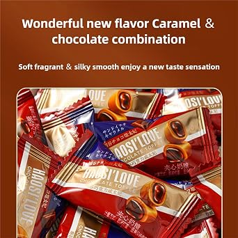 Toffee Bar Miniatures - 500g Holiday Mini Bars - Smooth and Crunchy Bites - Individually Wrapped Pieces - Mini Bars Chocolate Toffe (250g/Bag About 34 Capsule)