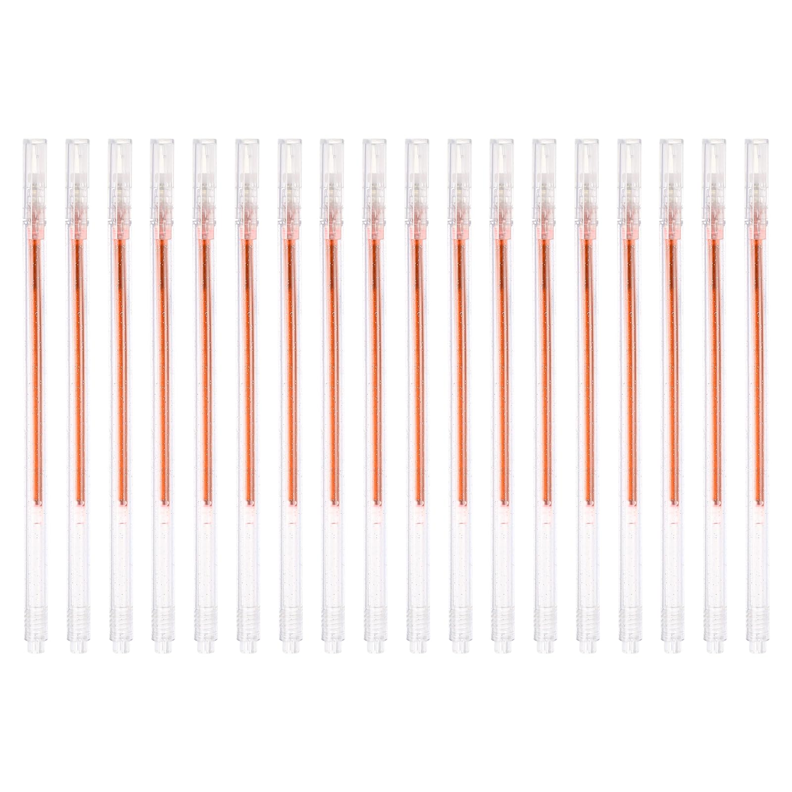 PATIKIL 1 mm Glitter Gel Pens, 18 Pcs Fine Point Large Capacity Colored Gel Pens Smooth Writing Glitter Markers for Adults Coloring Books Artists Drawing Writing, Orange