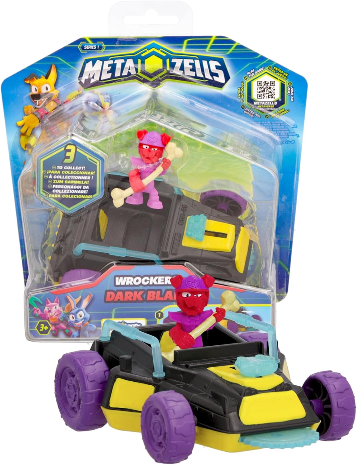 METAZELLS Dark Blade Vehicle with Functions Including Optimo Figure Gift for Boys and Girls + 4 Years